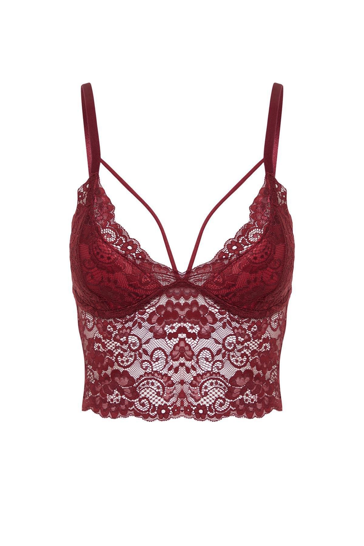 حمالة صدر بفتحة رقبة V، برغندي, Burgundy, large image number 5