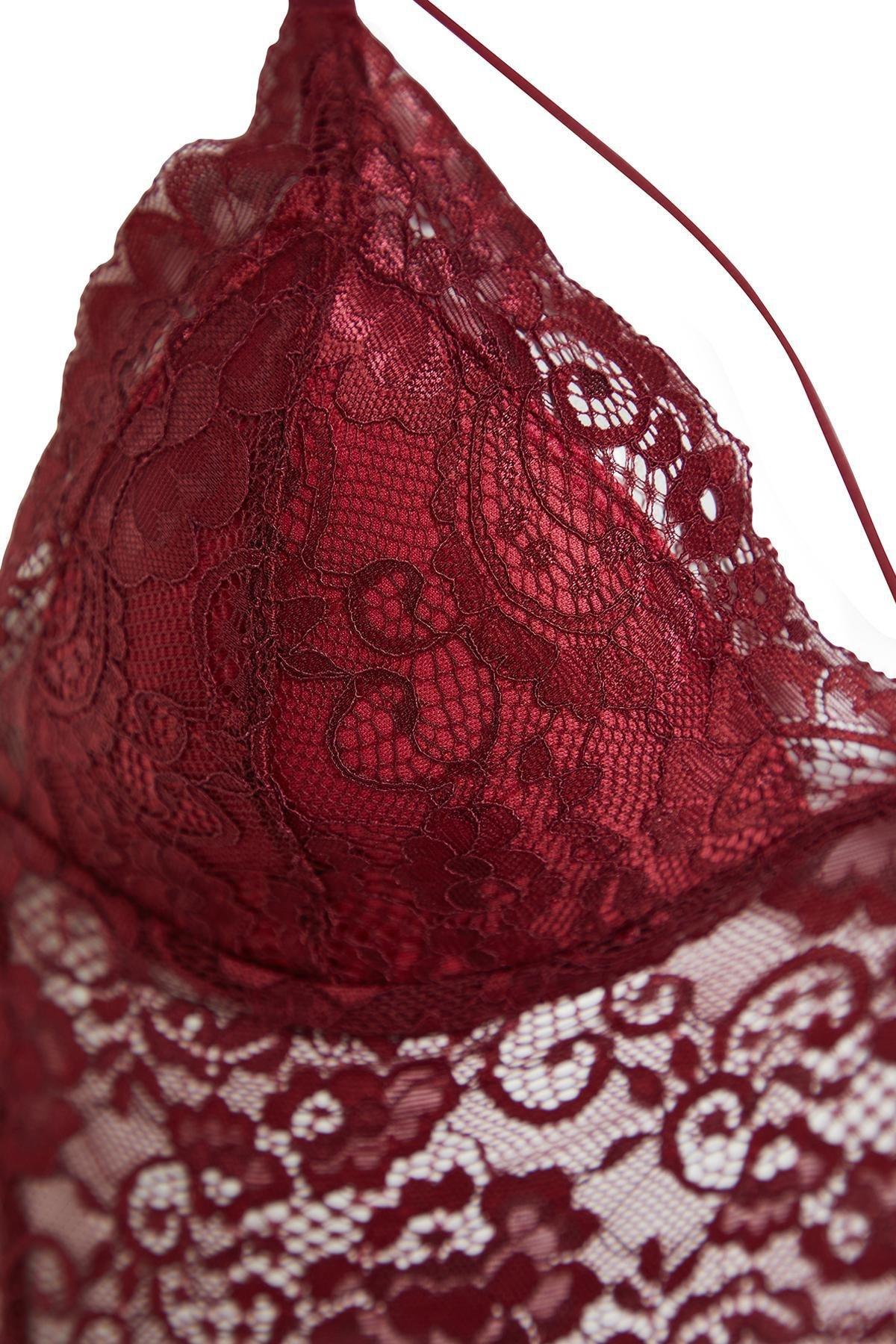 حمالة صدر بفتحة رقبة V، برغندي, Burgundy, large image number 6