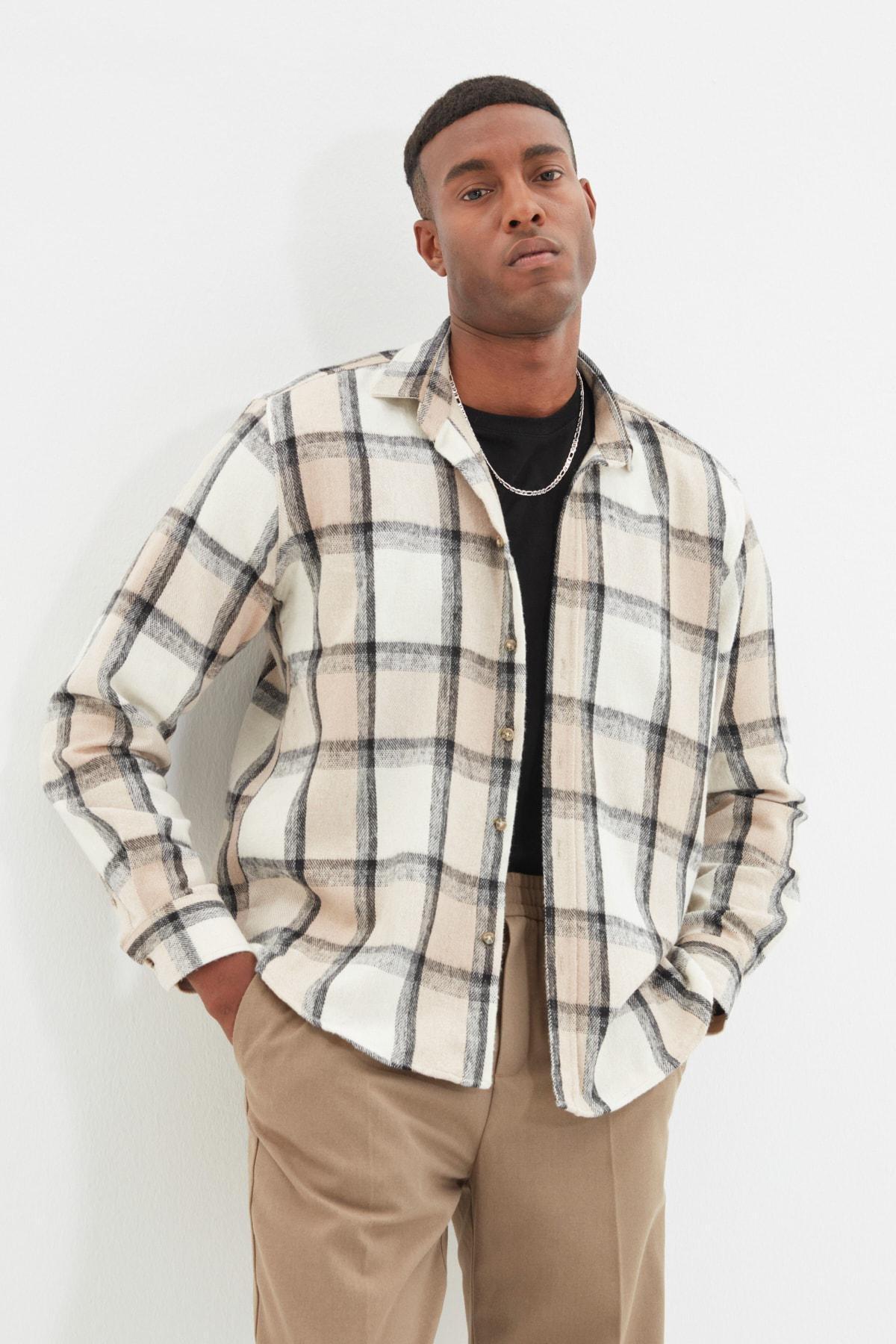 Trendyol - Brown Plaid Shirt