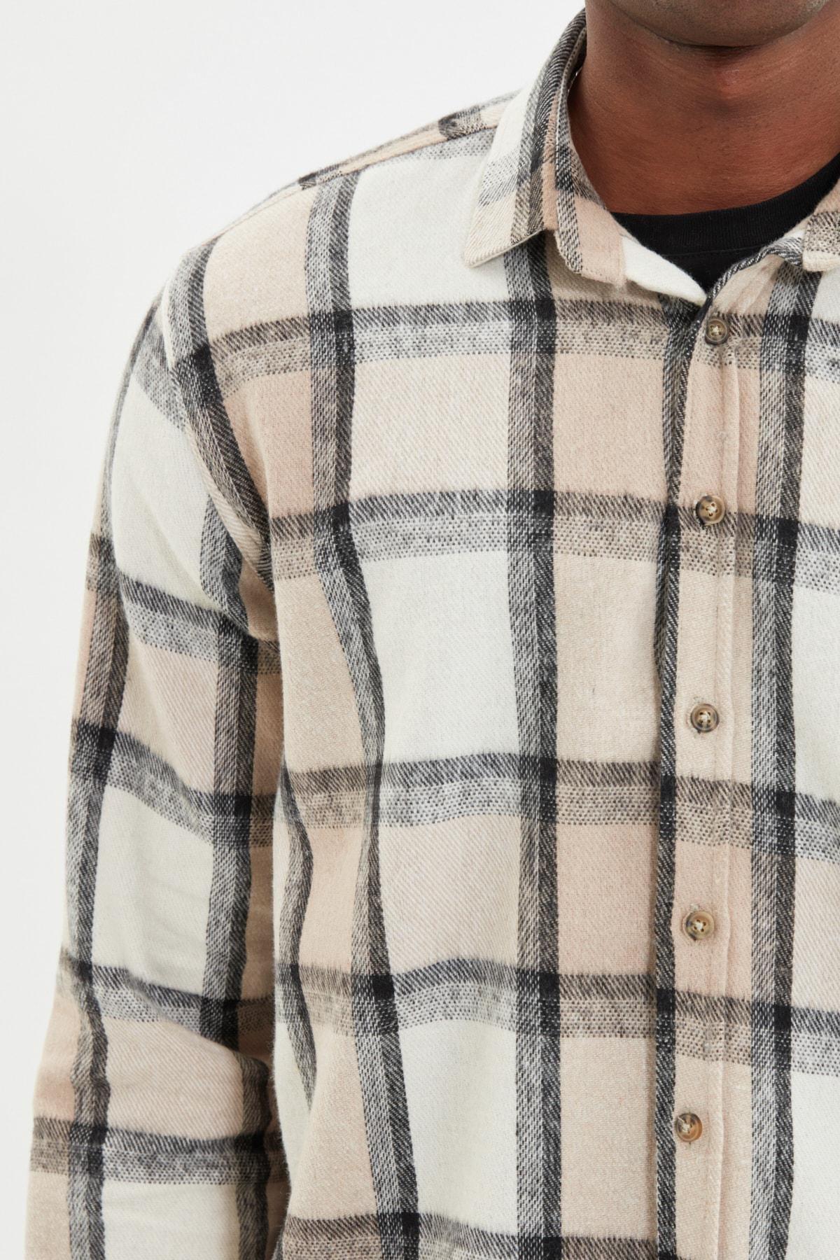 Trendyol - Brown Plaid Shirt