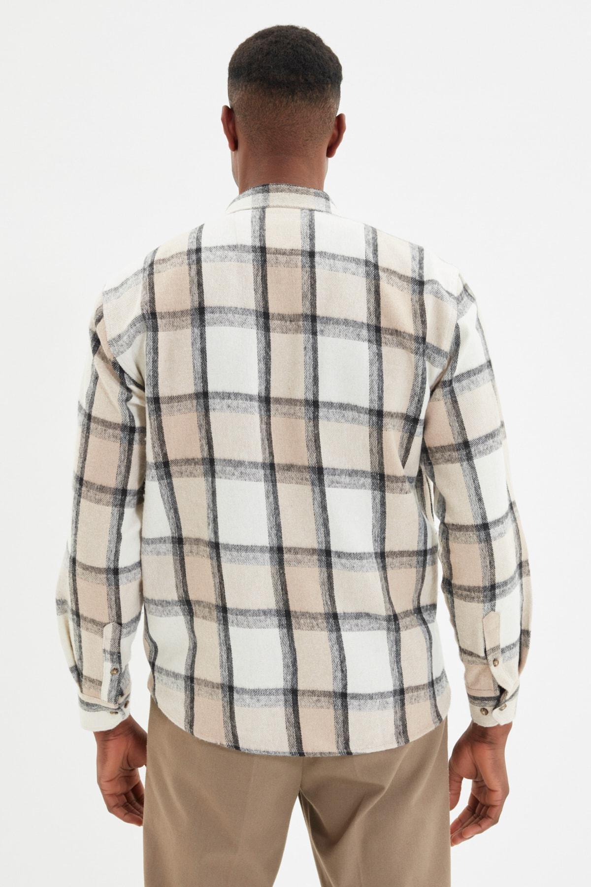 Trendyol - Brown Plaid Shirt