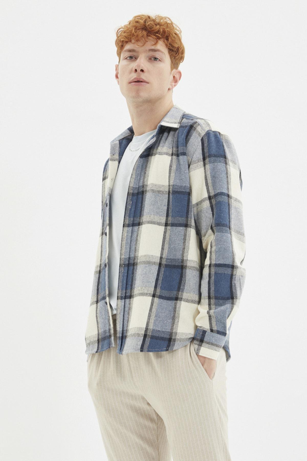 Blue Plaid Shirt, , large image number 1