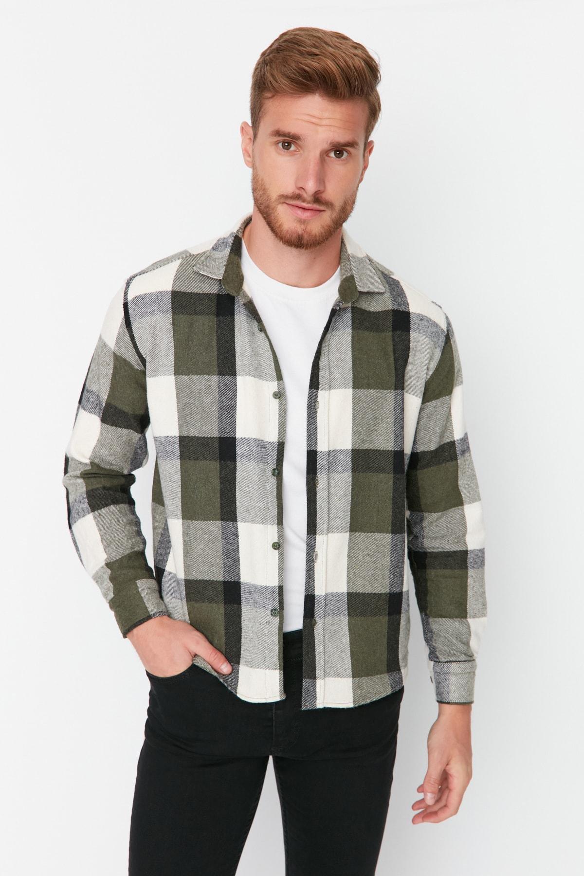 Khaki Regular Shirt, , large image number 1