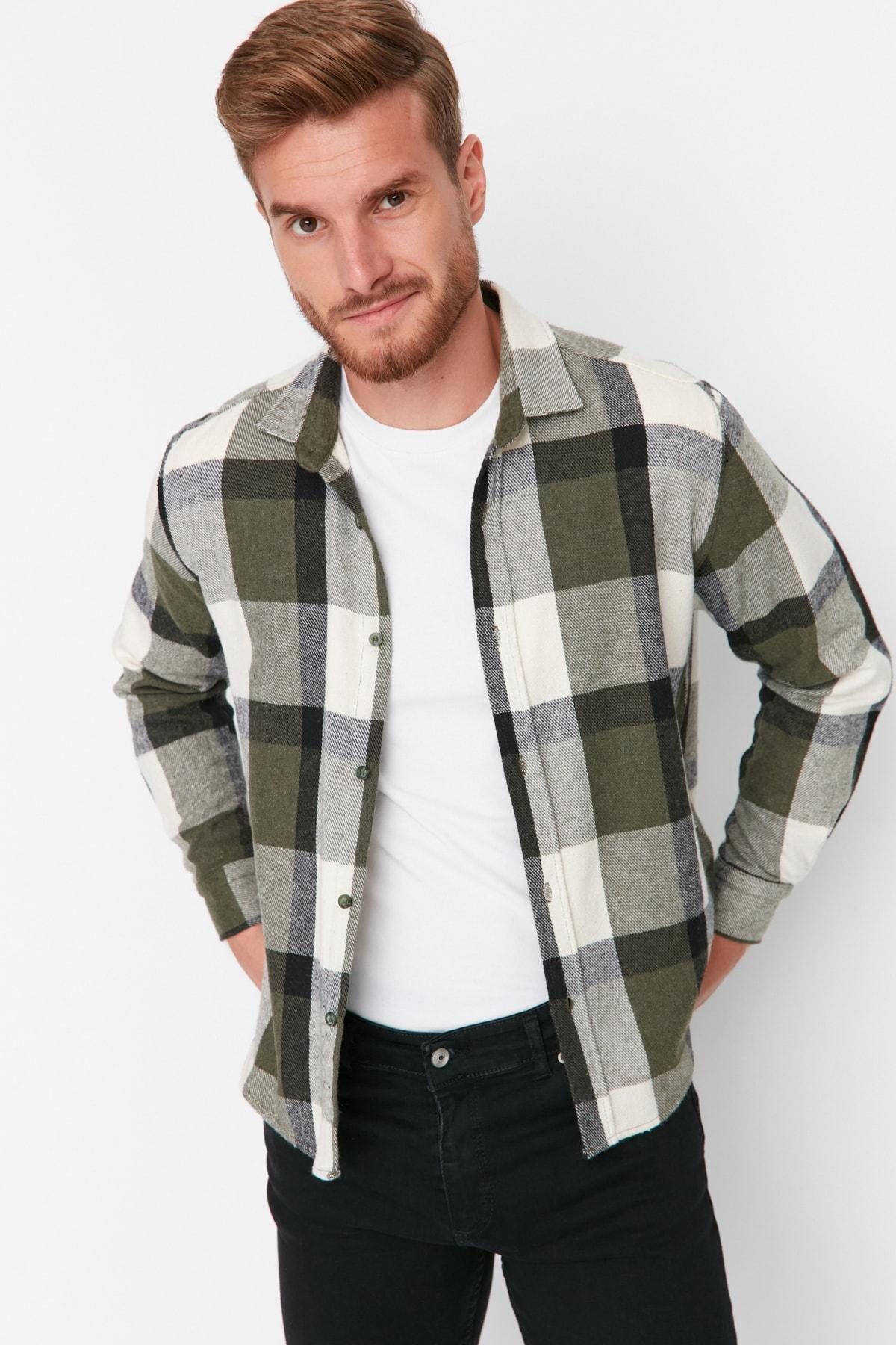 Khaki Regular Shirt, , large image number 3