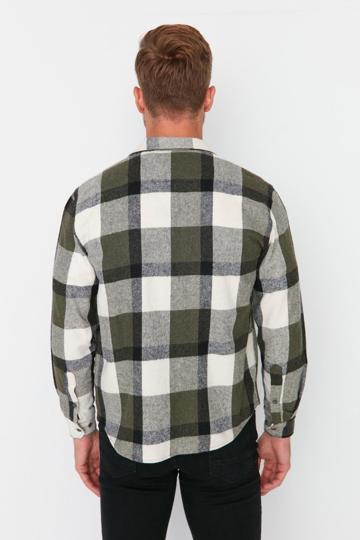 Khaki Regular Shirt, , large image number 4