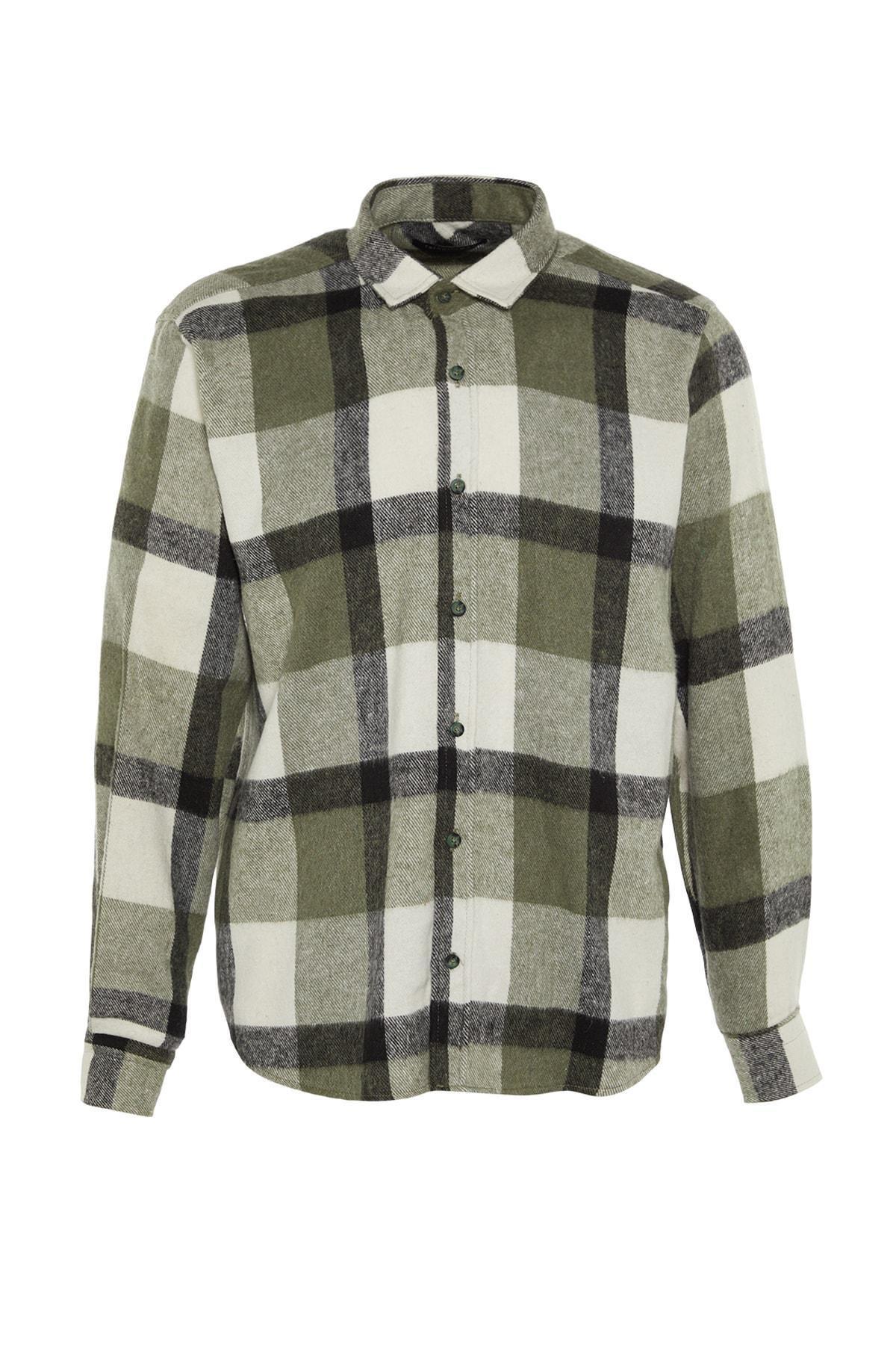 Khaki Regular Shirt, , large image number 5