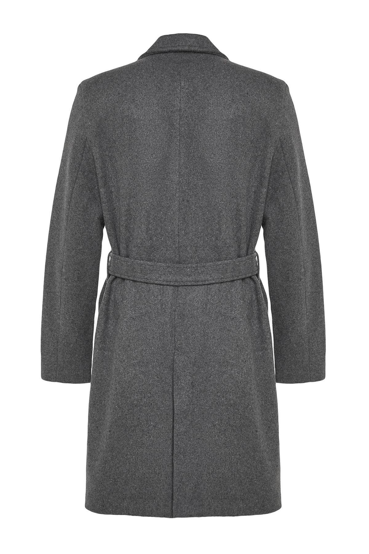 Grey Basic Coat, Anthracite, medium