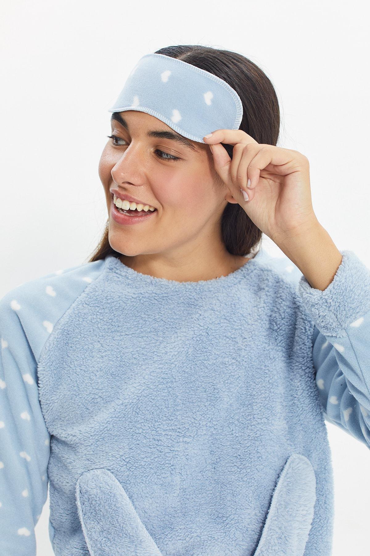 Blue Plain Pajama Set, , large image number 2