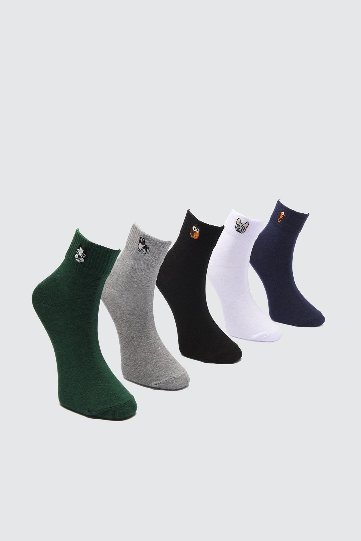 Multicolour Printed Socks, Set Of 5, Multicolor, large image number 0
