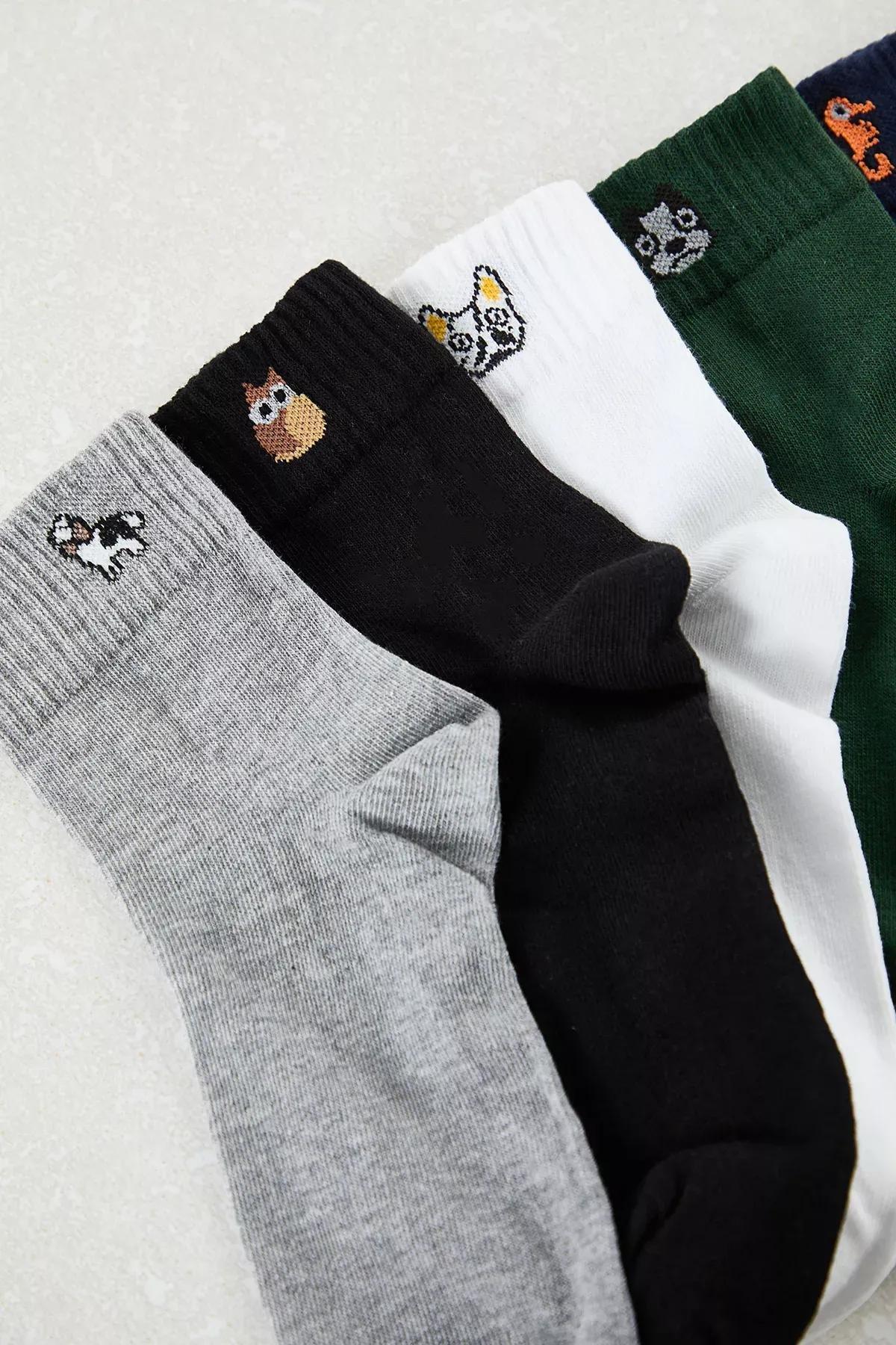 Multicolour Printed Socks, Set Of 5, Multicolor, large image number 2