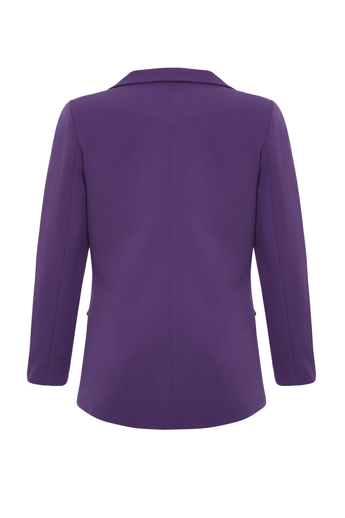Purple Lined Double Breasted Blazer, , large image number 6