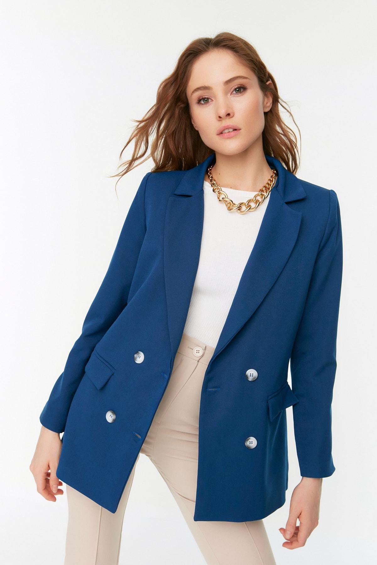 Navy Regular Fit Blazer, , large image number 1