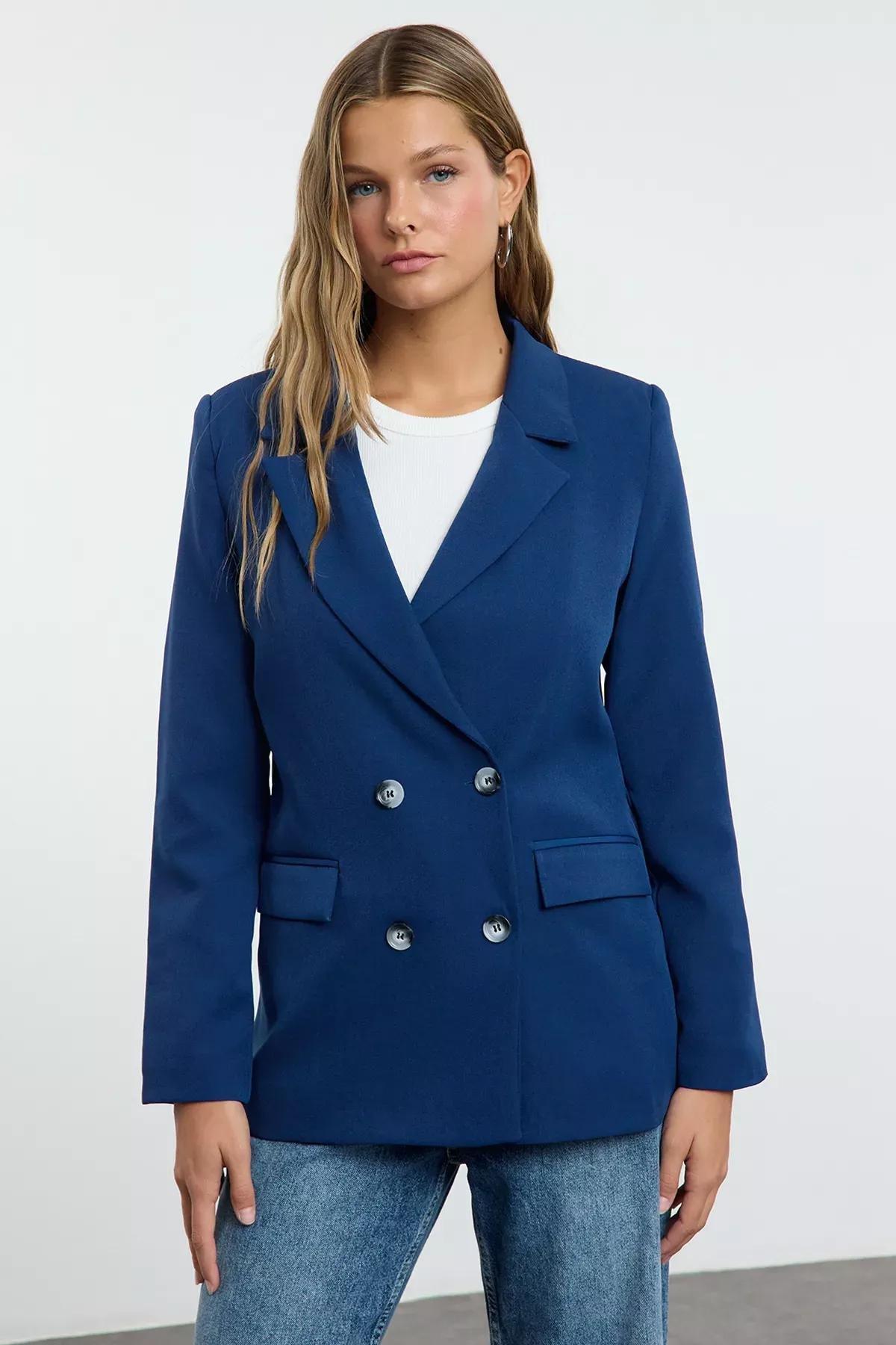 Navy Regular Fit Blazer, Dark blue, large image number 2
