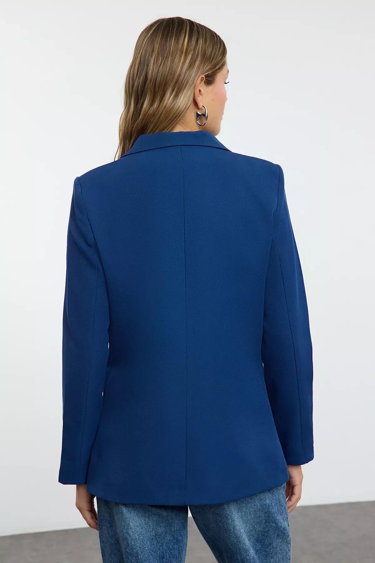 Navy Regular Fit Blazer, , large image number 8