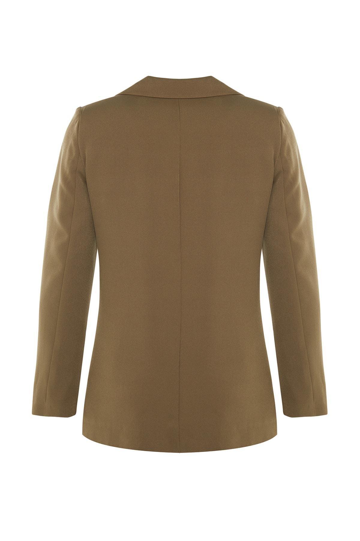 Khaki Double-Breasted Blazer, Khaki, large image number 7