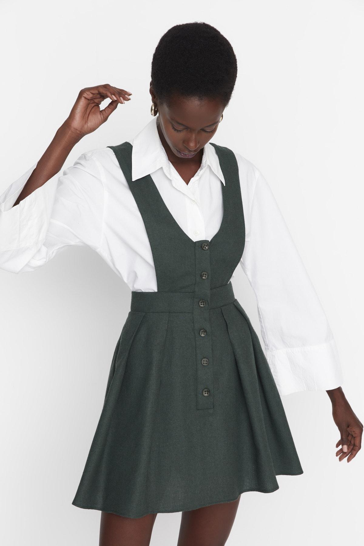 Khaki Skater Dress, , large image number 2
