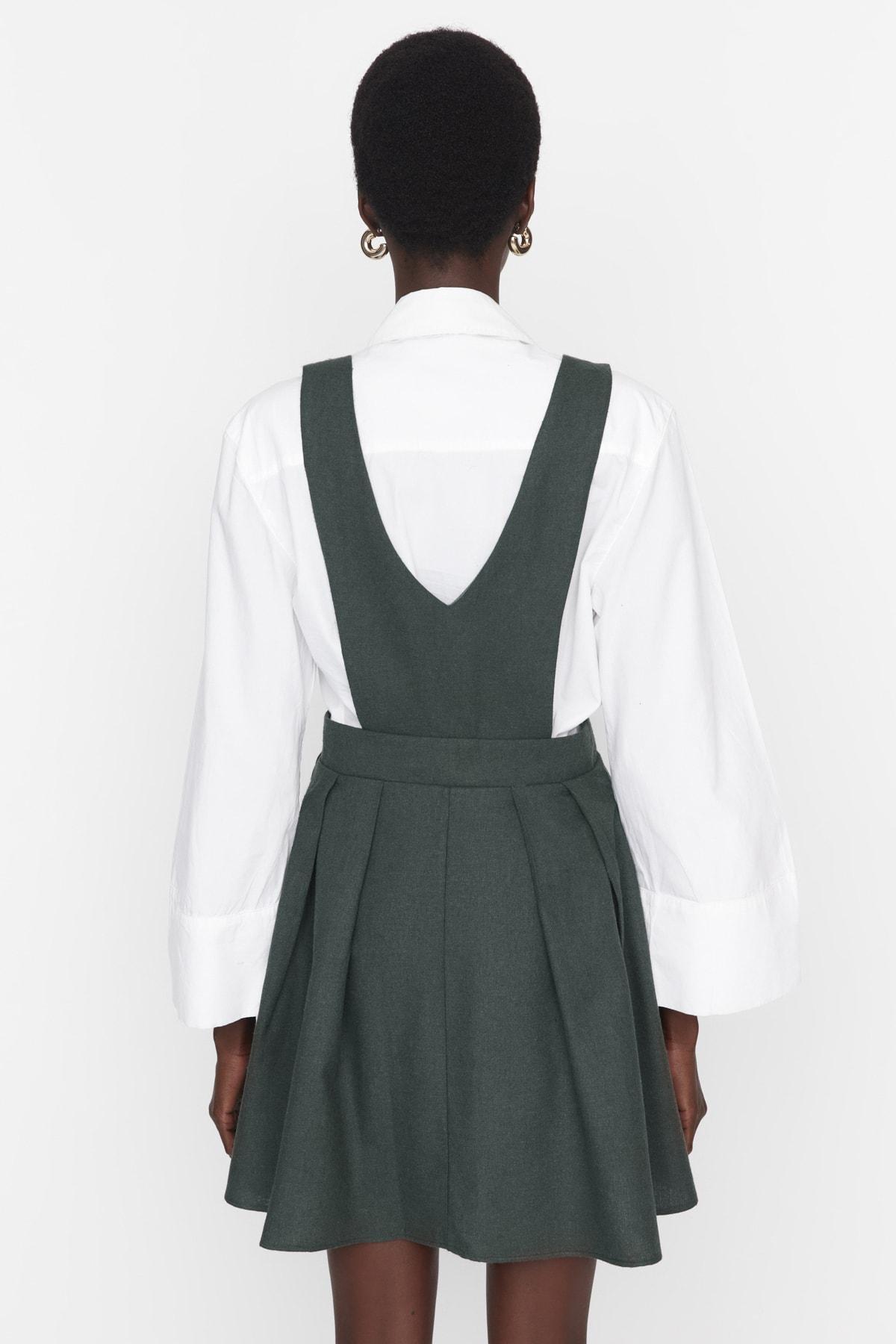 Khaki Skater Dress, , large image number 4