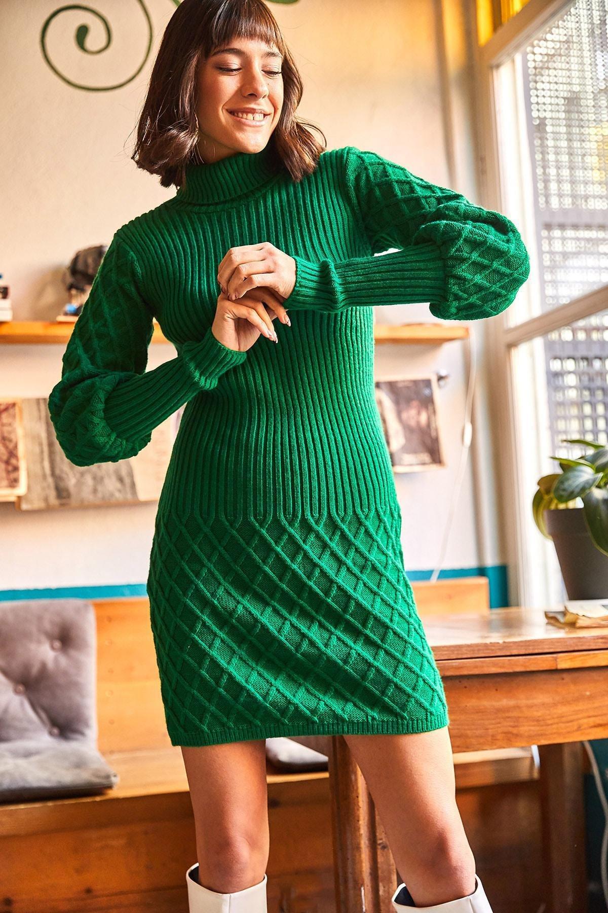 Green Pullover Dress, Grassgreen, large image number 0