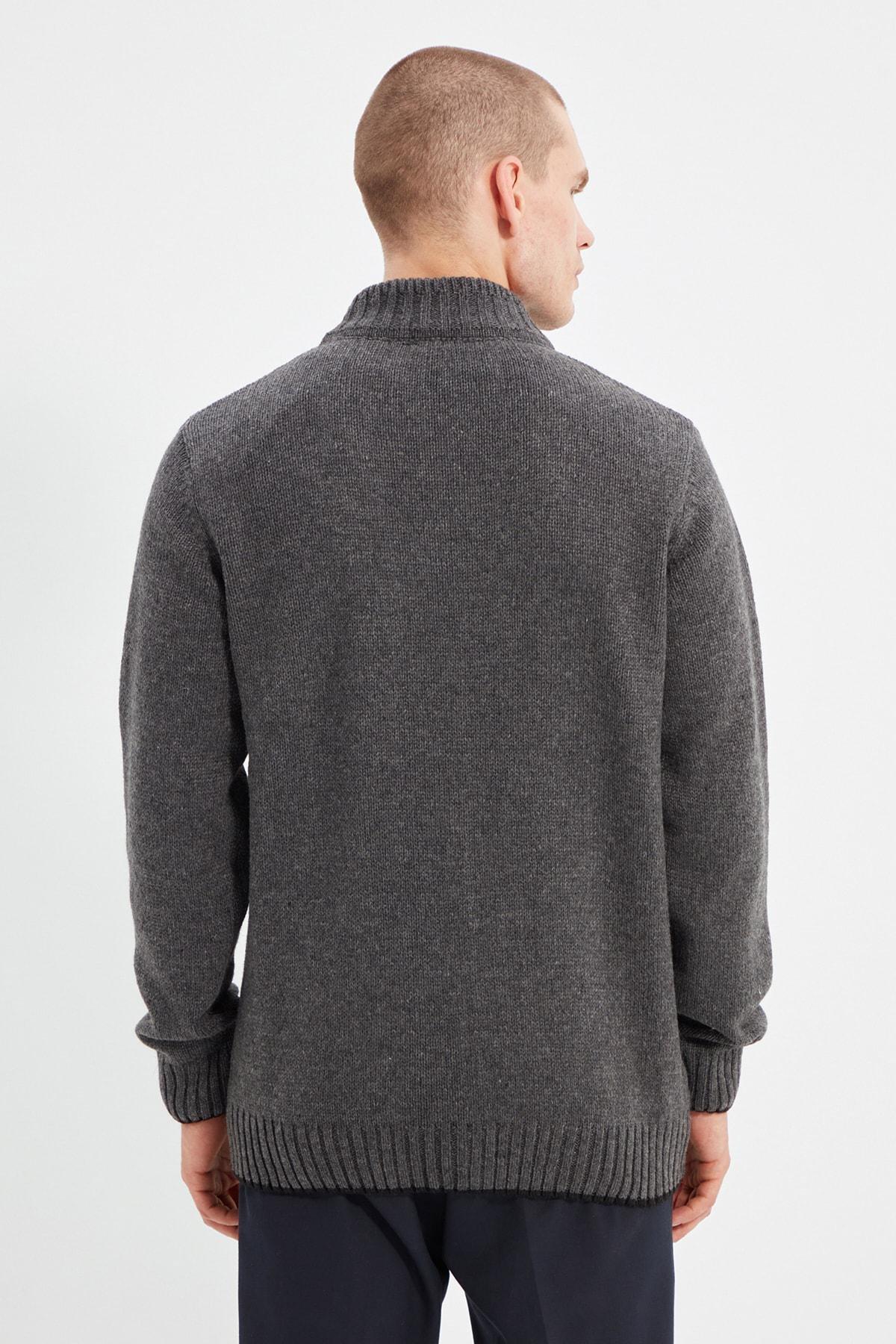 Gray Pattern Cardigan, , large image number 7