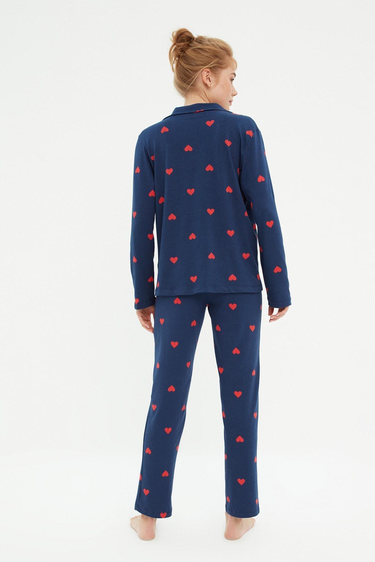 Blue Heart Pajama Set, Dark blue, large image number 6
