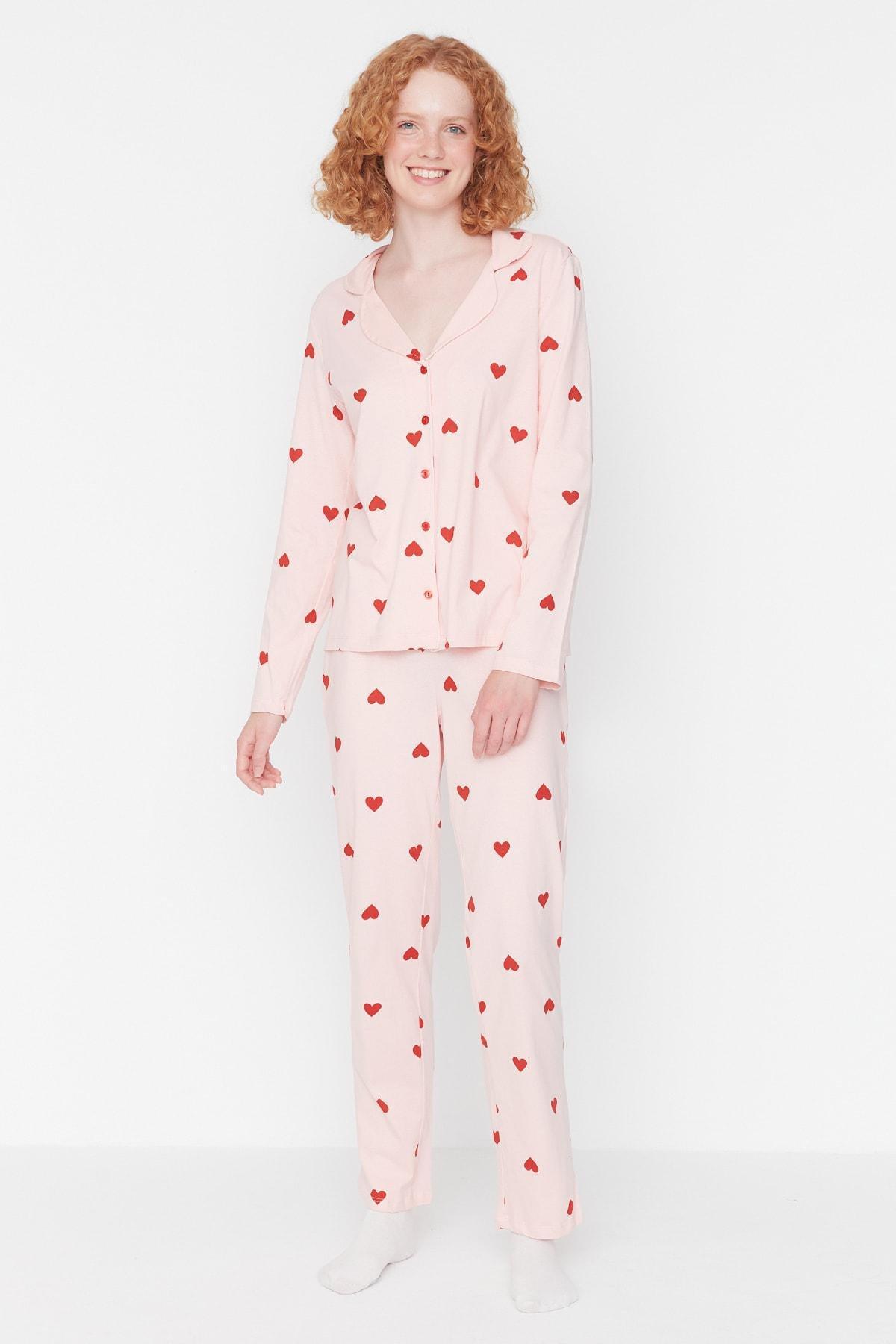 Pink Printed Knitted Co-Ord Set, , large image number 0