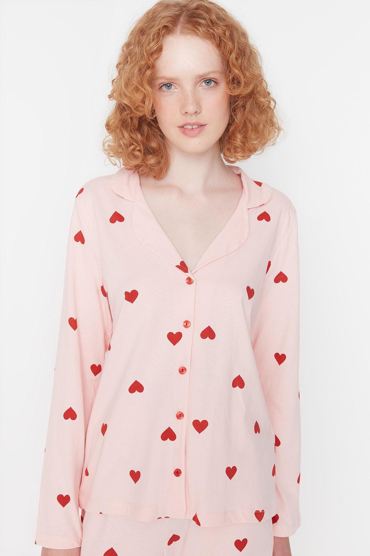 Pink Printed Knitted Co-Ord Set, , large image number 1