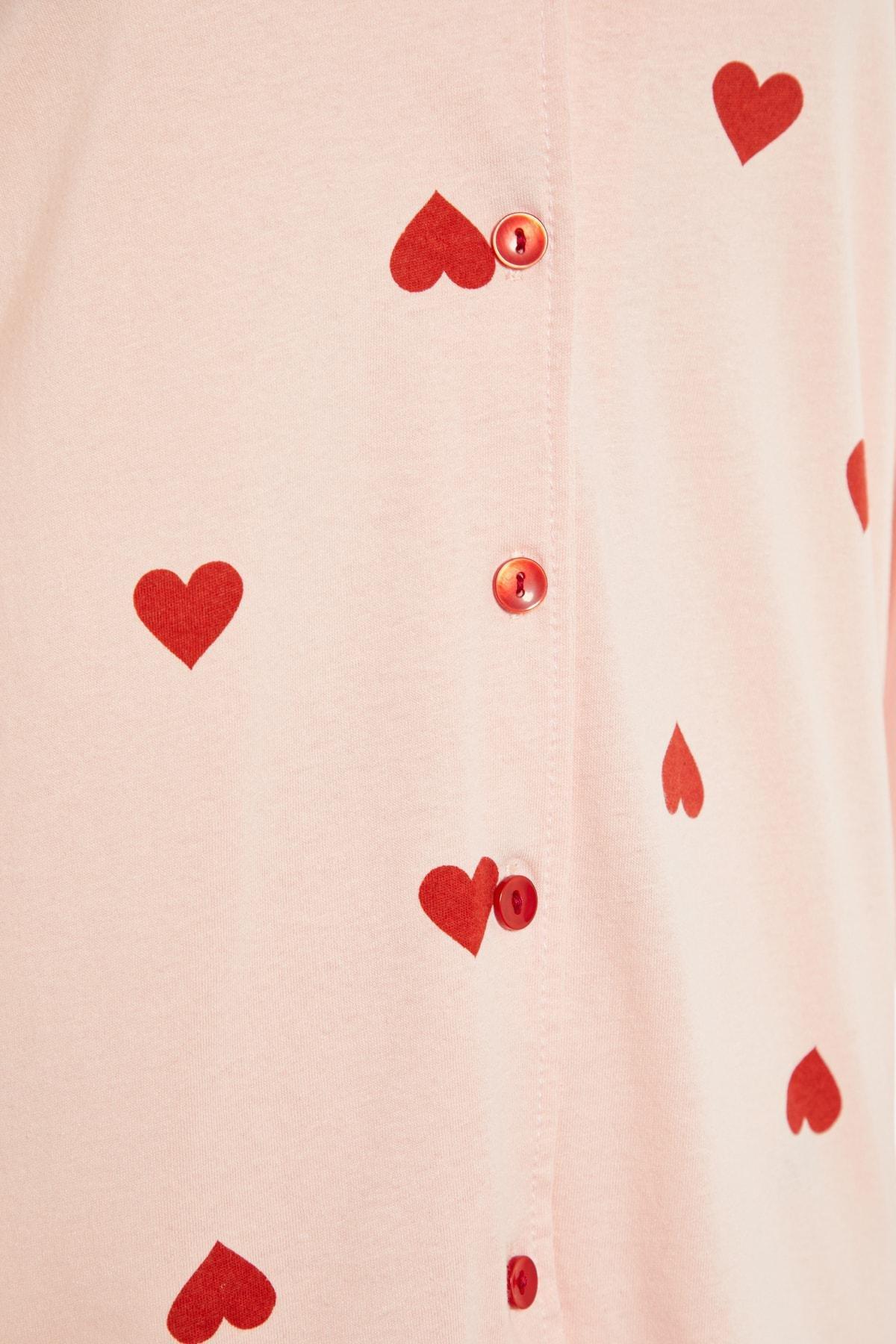 Pink Printed Knitted Co-Ord Set, , large image number 6