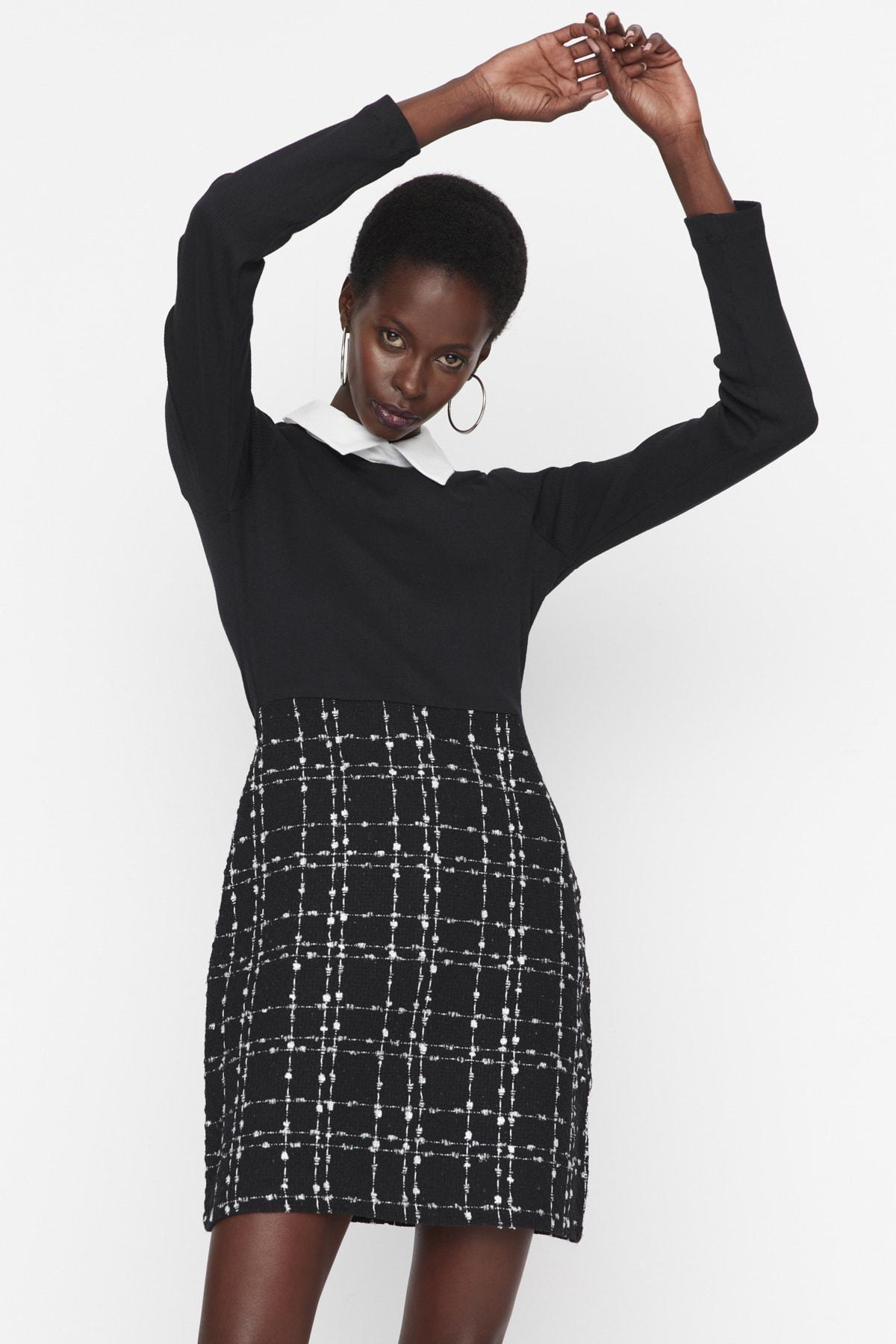Black A Line Dress, , large image number 1