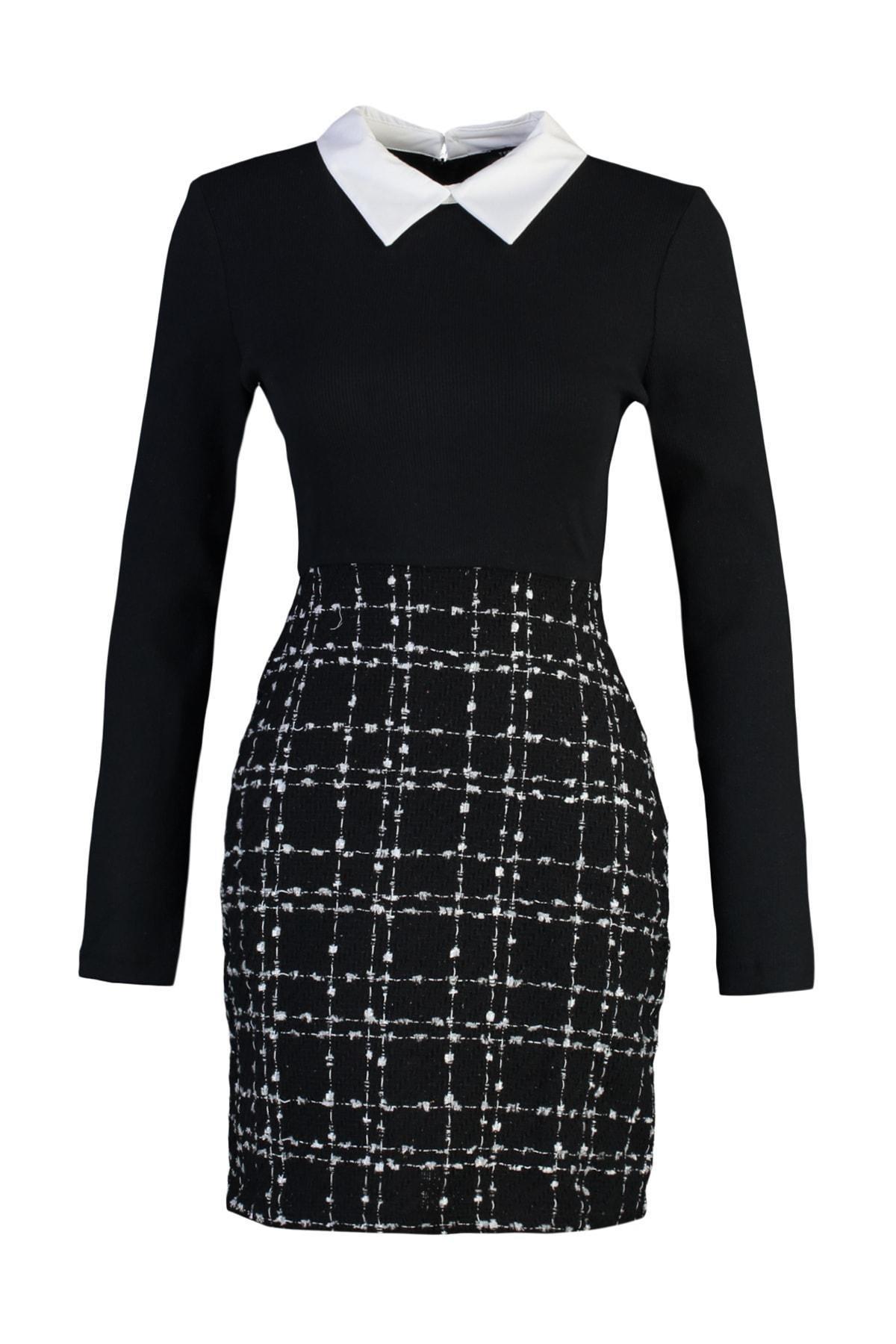 Black A Line Dress, Black, large image number 9