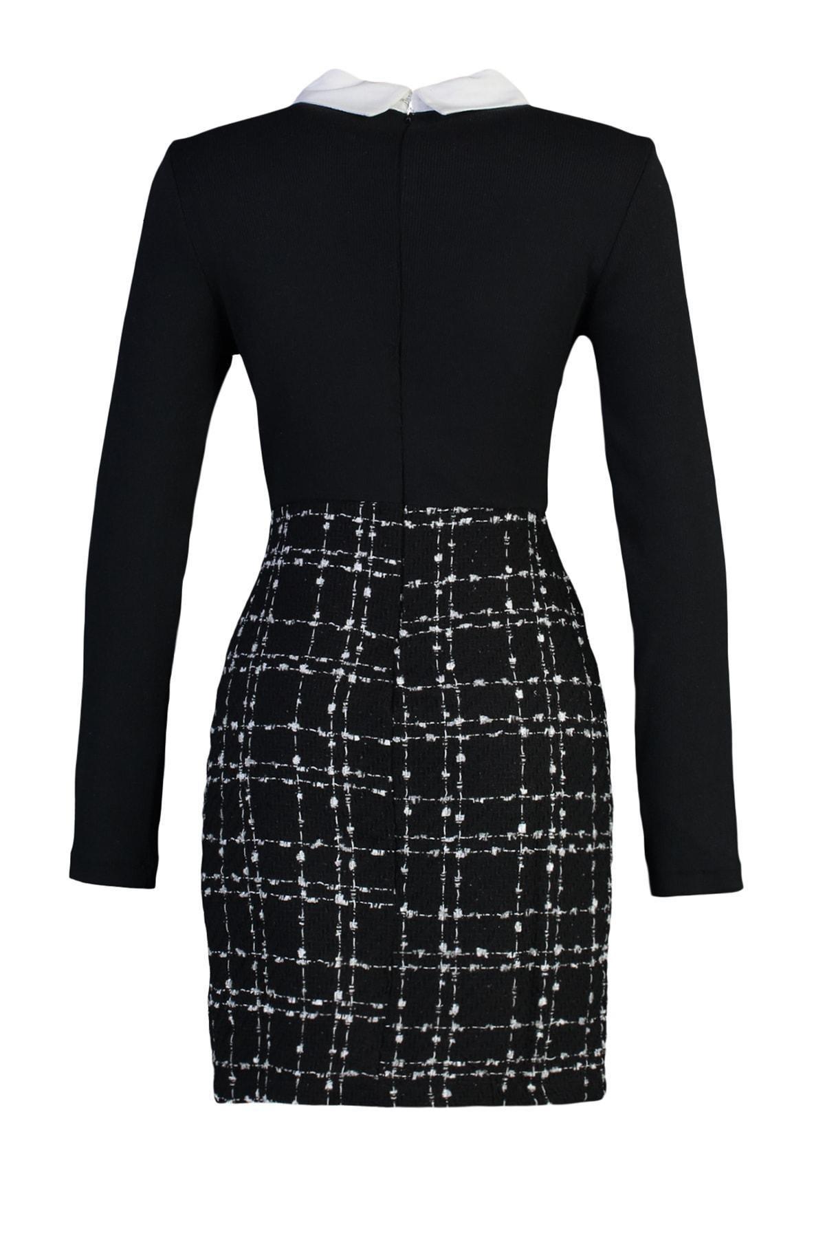 Black A Line Dress, Black, large image number 11