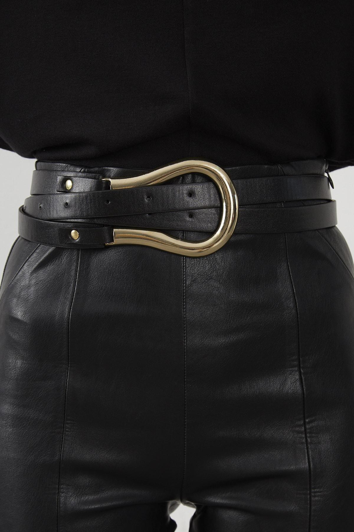 Black Casual Belt, , large image number 0