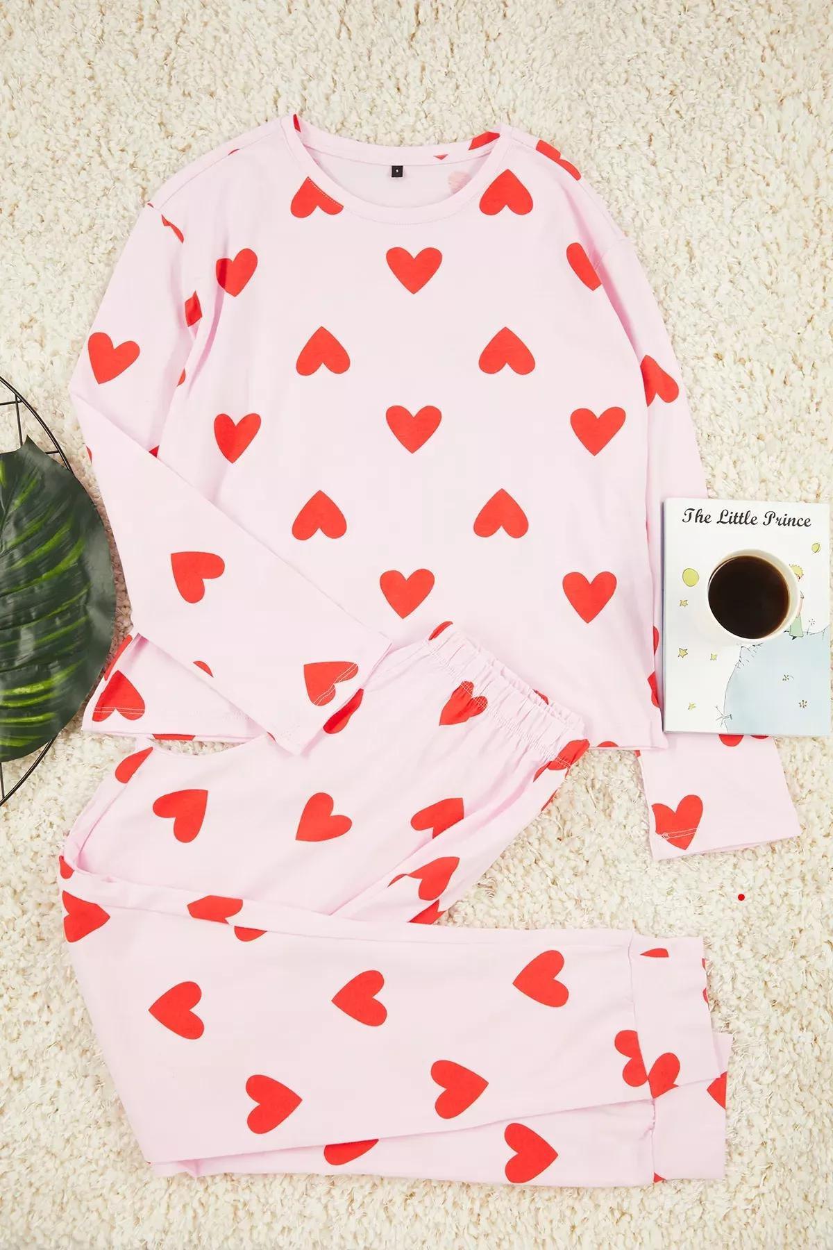 Pink Heart Pajama Set, , large image number 2