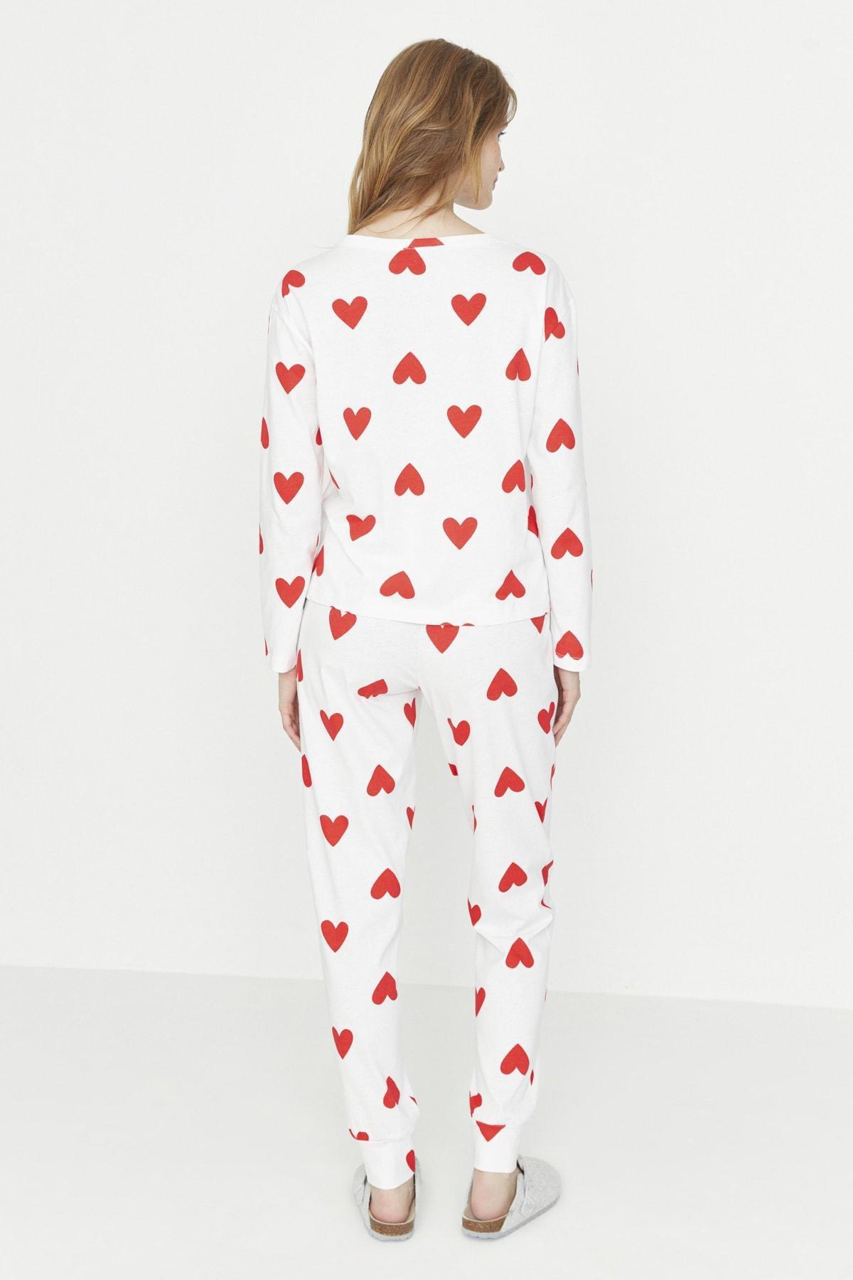 White Heart Pyjama Co-Ord Set, , large image number 4