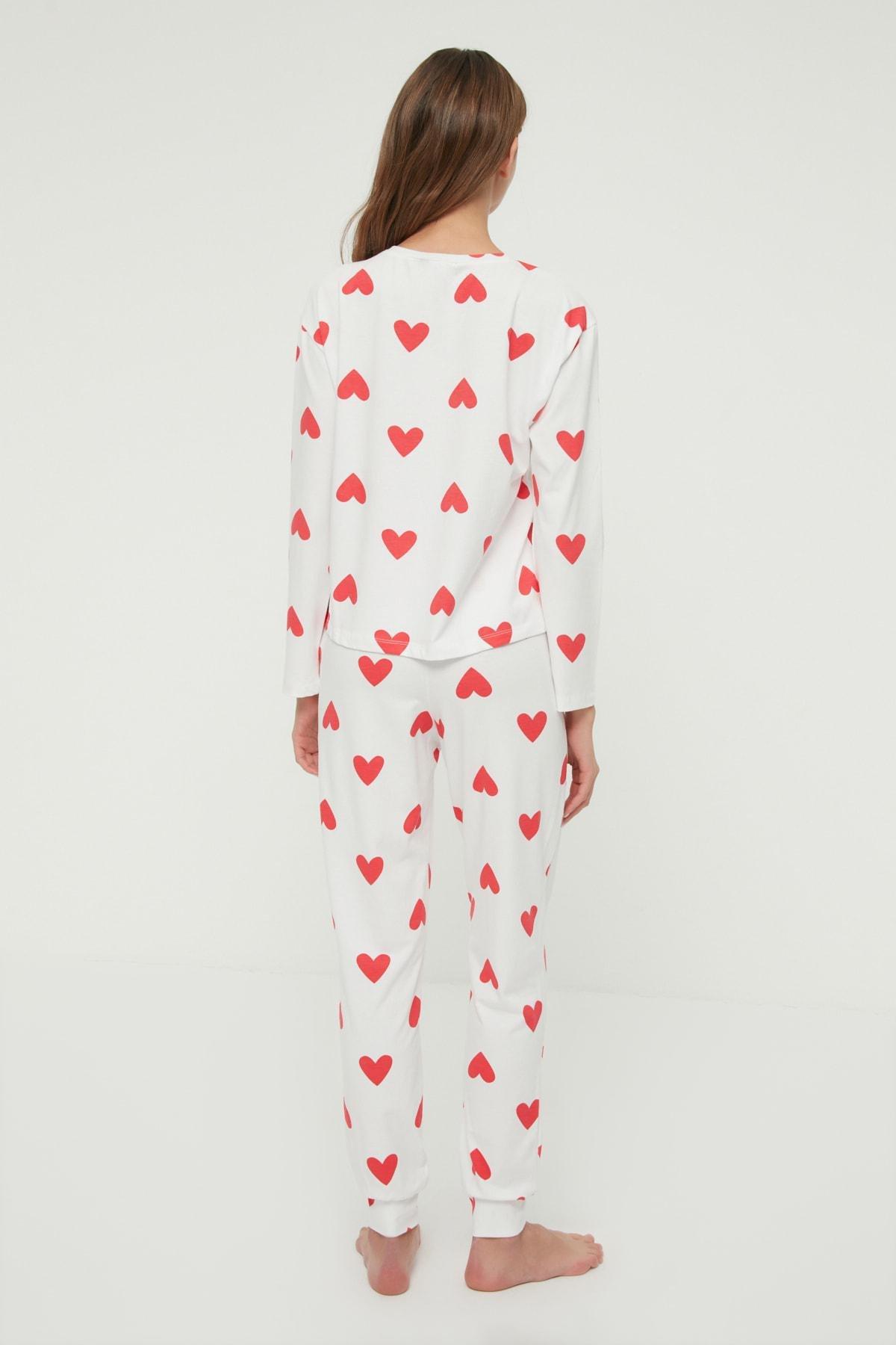 White Heart Pyjama Co-Ord Set, , large image number 7