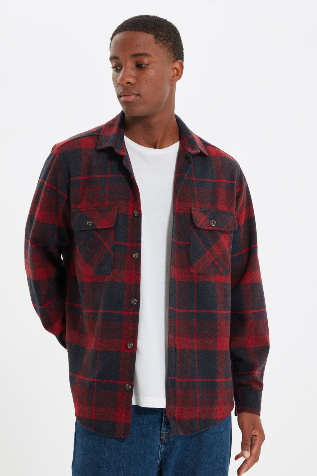 Red Regular Shirt, , large image number 1