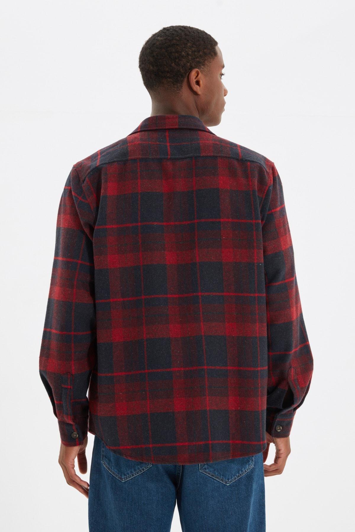 Red Regular Shirt, , large image number 4