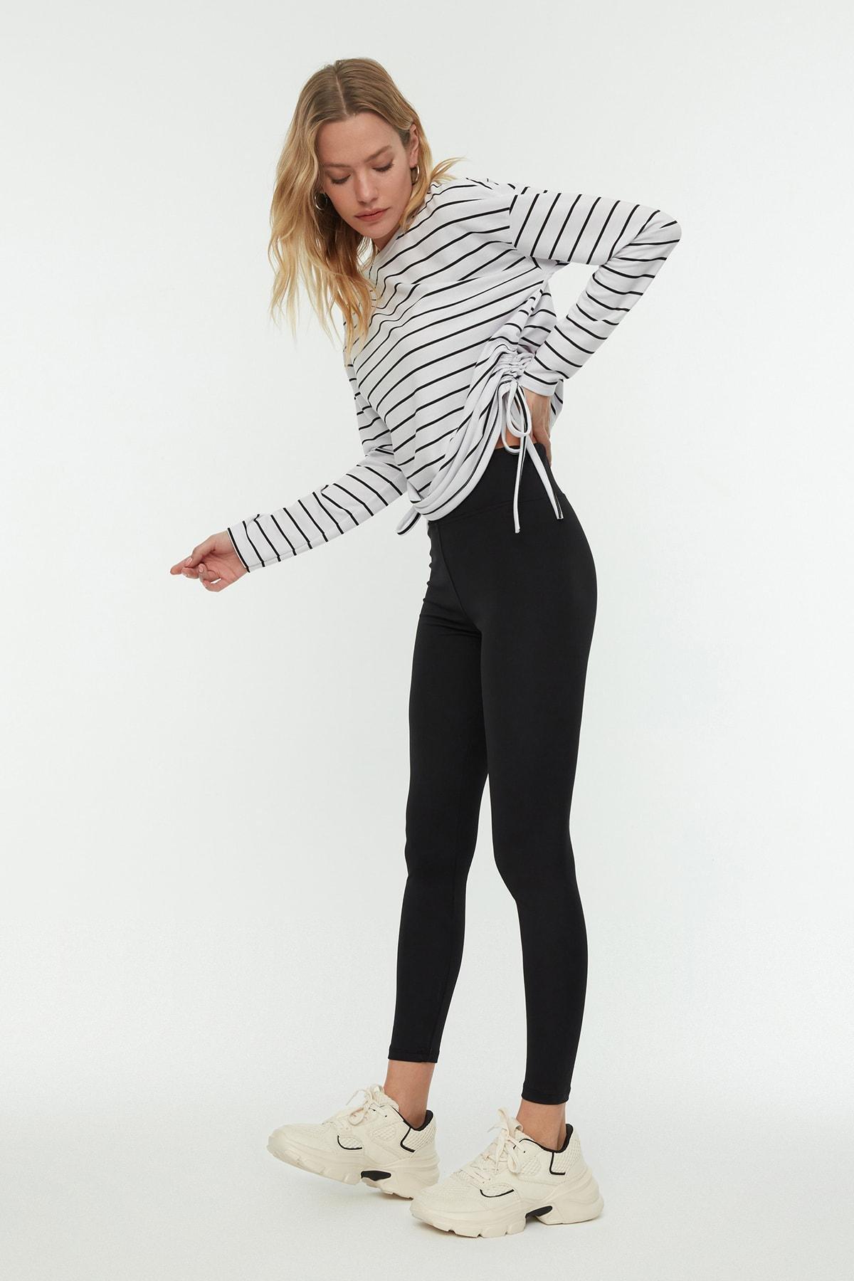 Black High Waist Leggings, , large image number 2