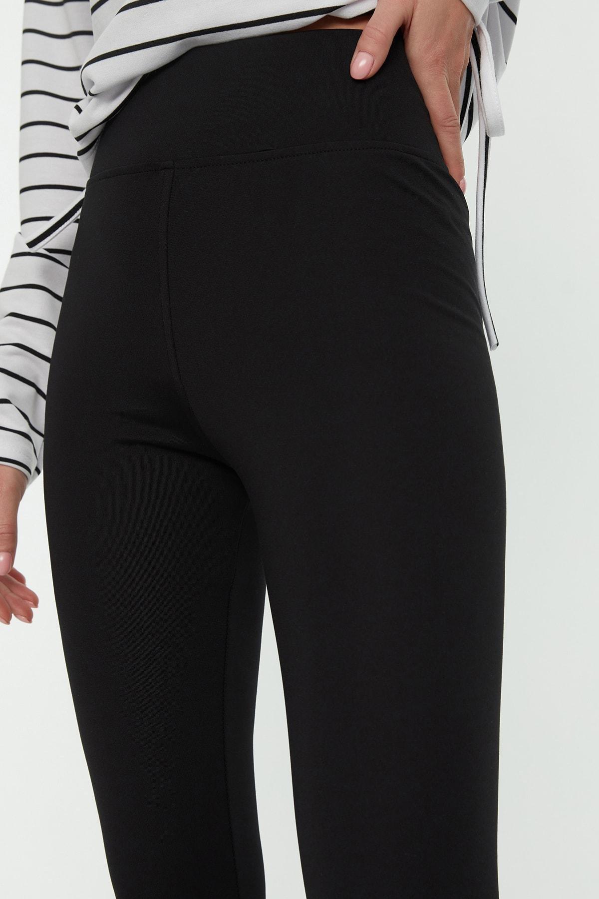Black High Waist Leggings, , large image number 3