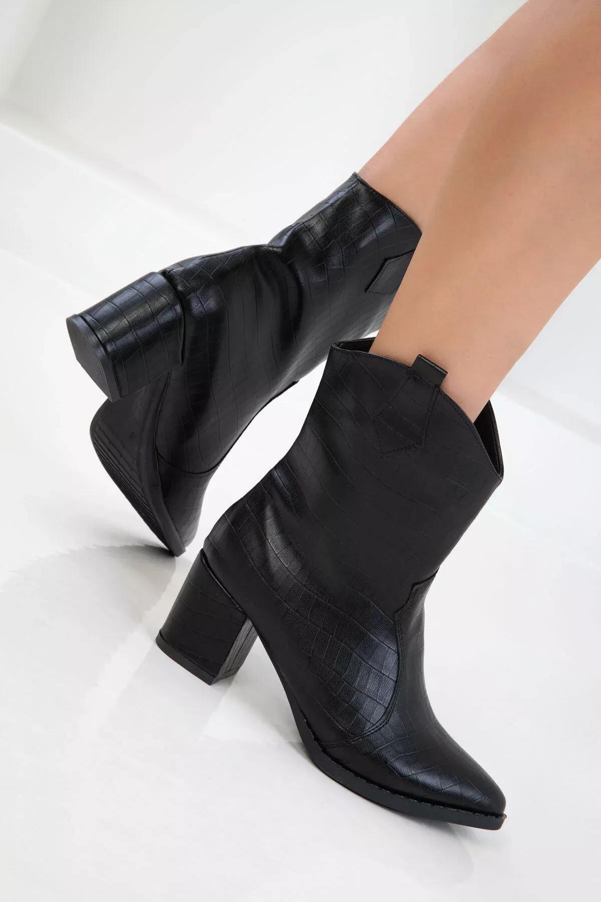 Black Crocodile Boots, C101_2504, medium