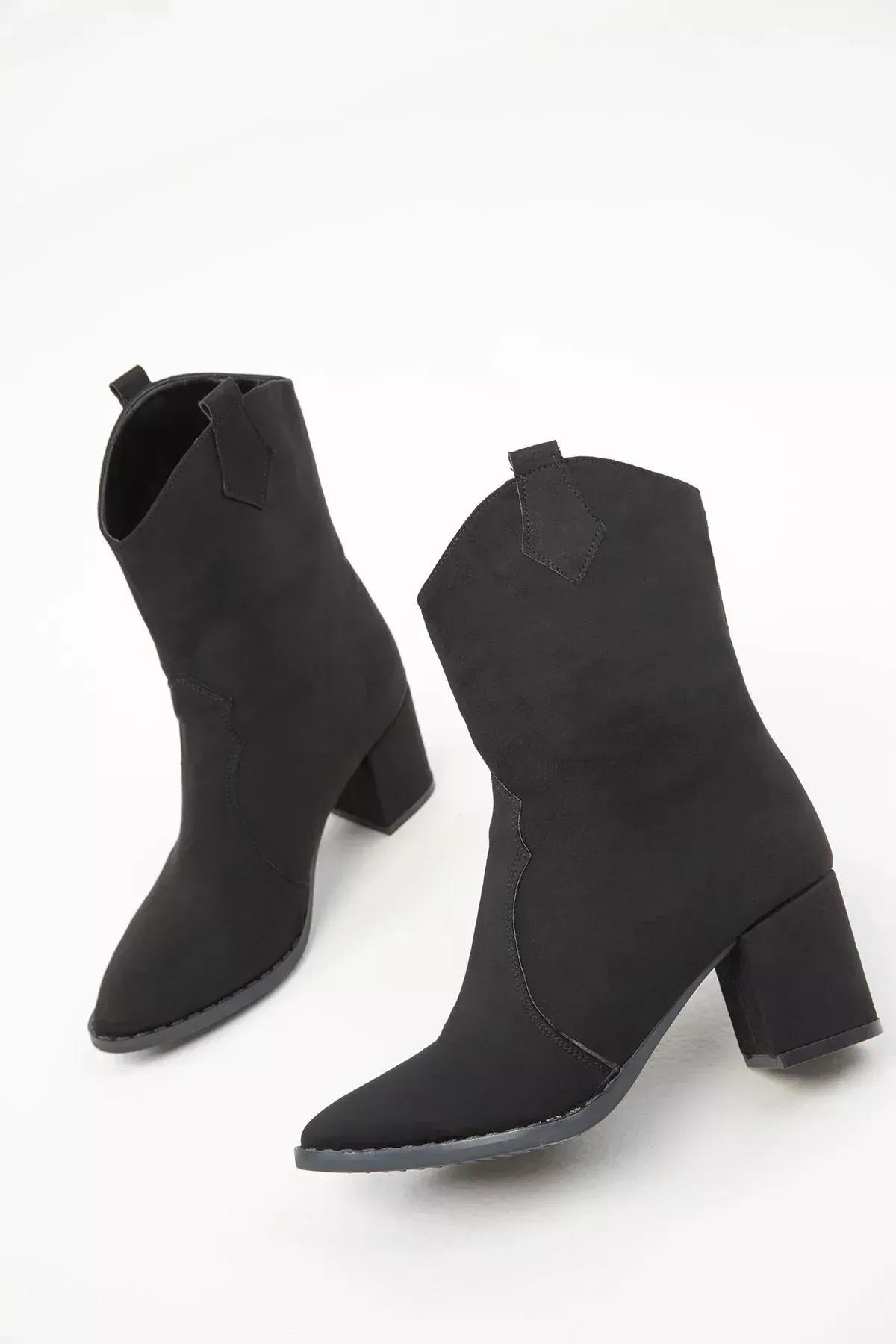 Black Suede Ankle Boots, C101_2531, medium