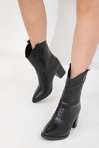 Black Crocodile Boots, BLACK, large image number 4