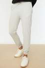 Trendyol - Grey Slim Mid Waist Sweatpants
