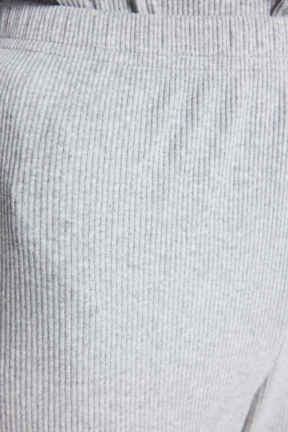 طقم بيجاما سادة بفتحة رقبة مستديرة، رمادي, Gray, large image number 6