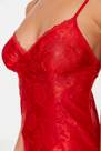Trendyol - Red Plain Lace Negligee