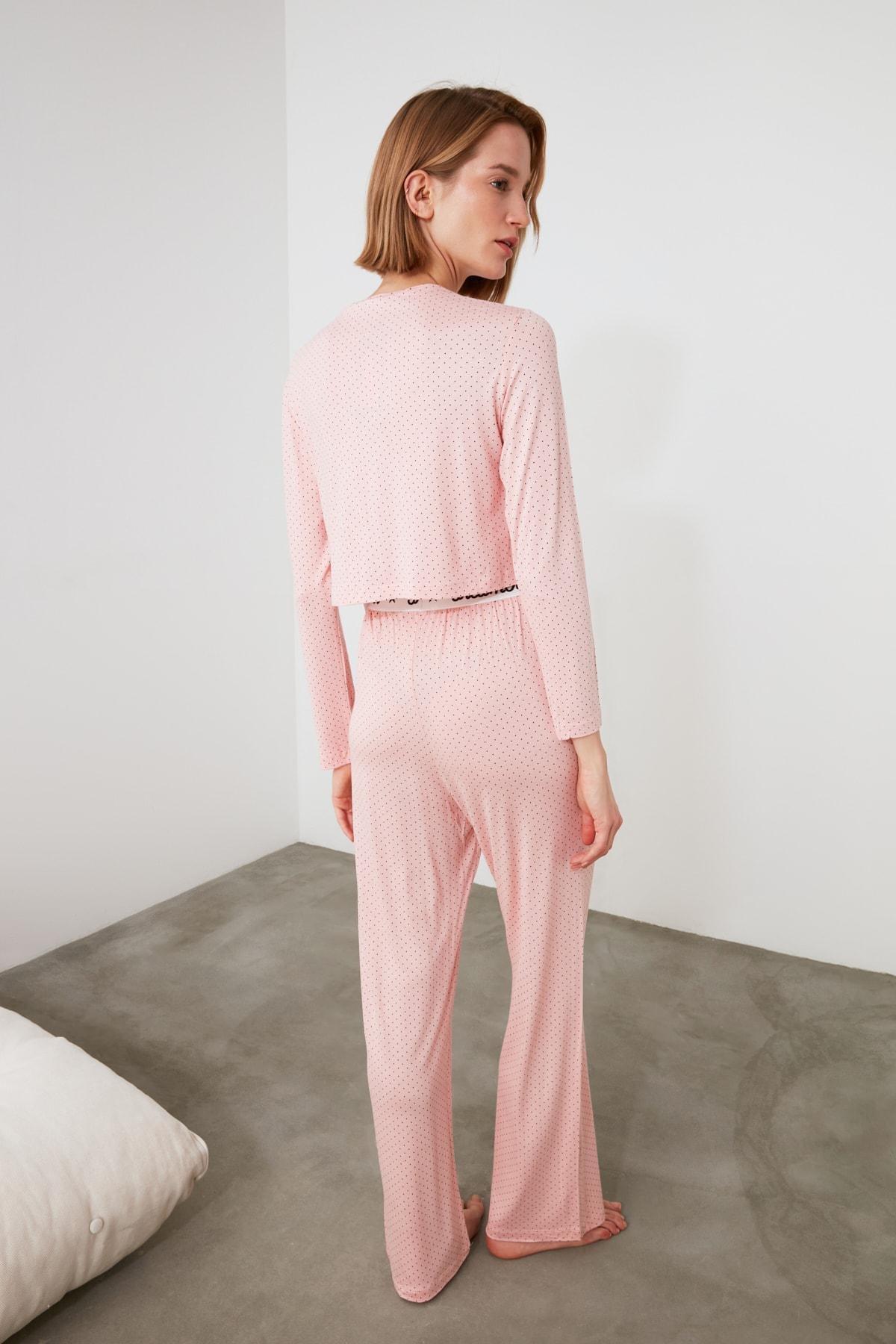 Pink Polka Dot Pajama Set, , large image number 7