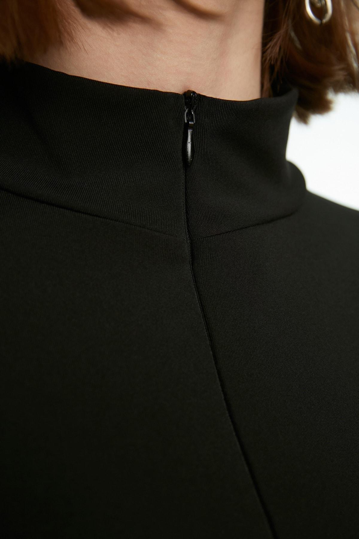 Black Women Turtleneck Bodysuit, , large image number 3