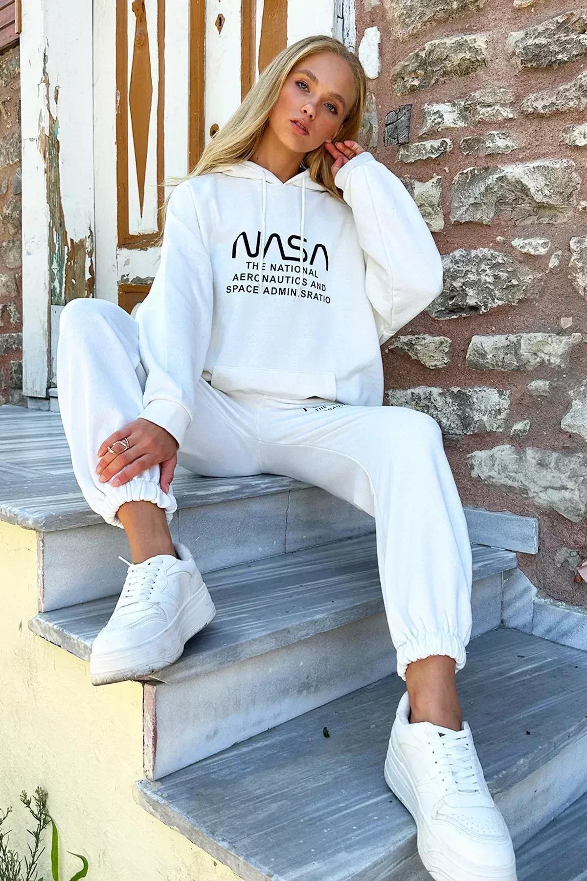 White Cotton Sweatsuit, , large image number 3