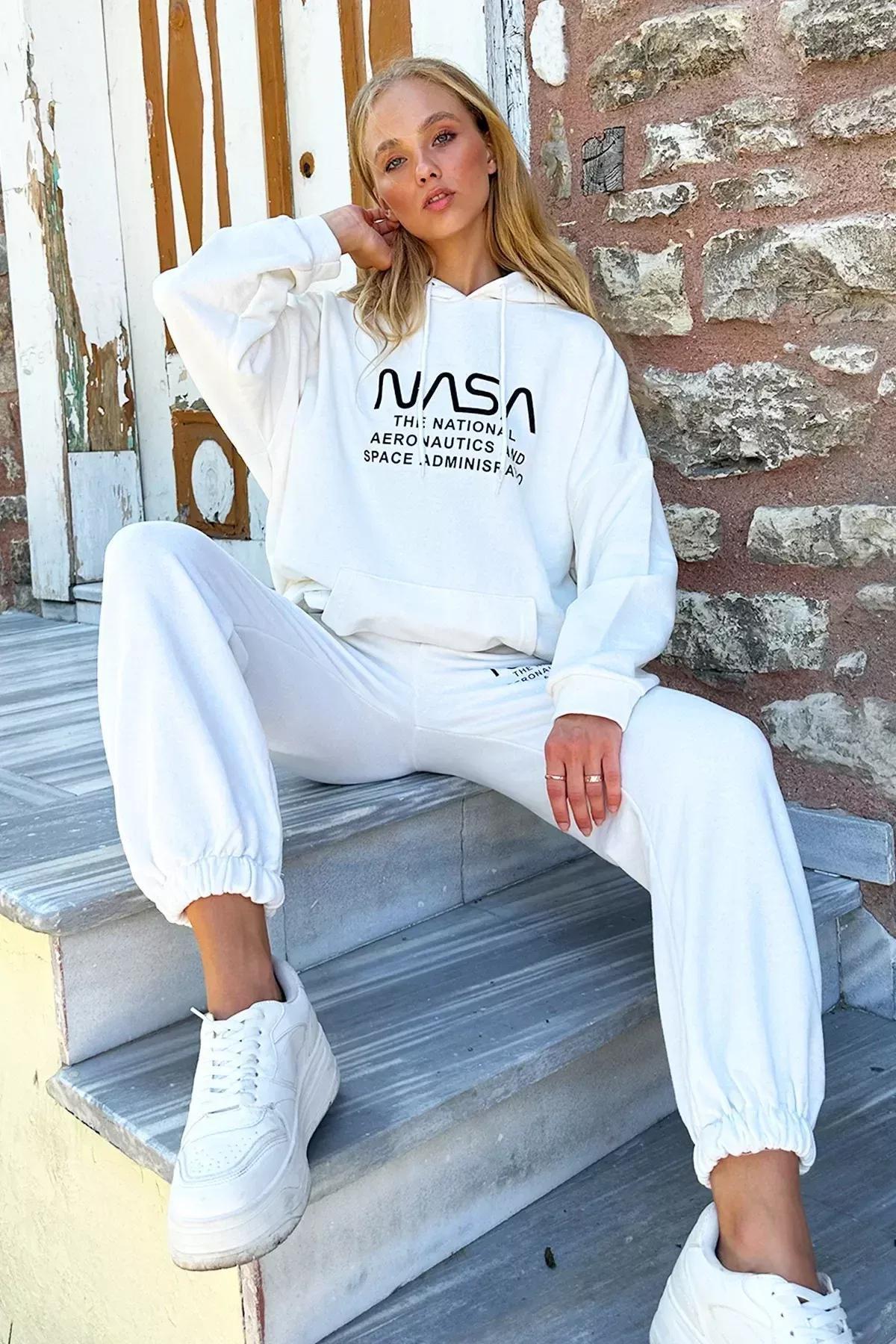 White Cotton Sweatsuit, , large image number 4