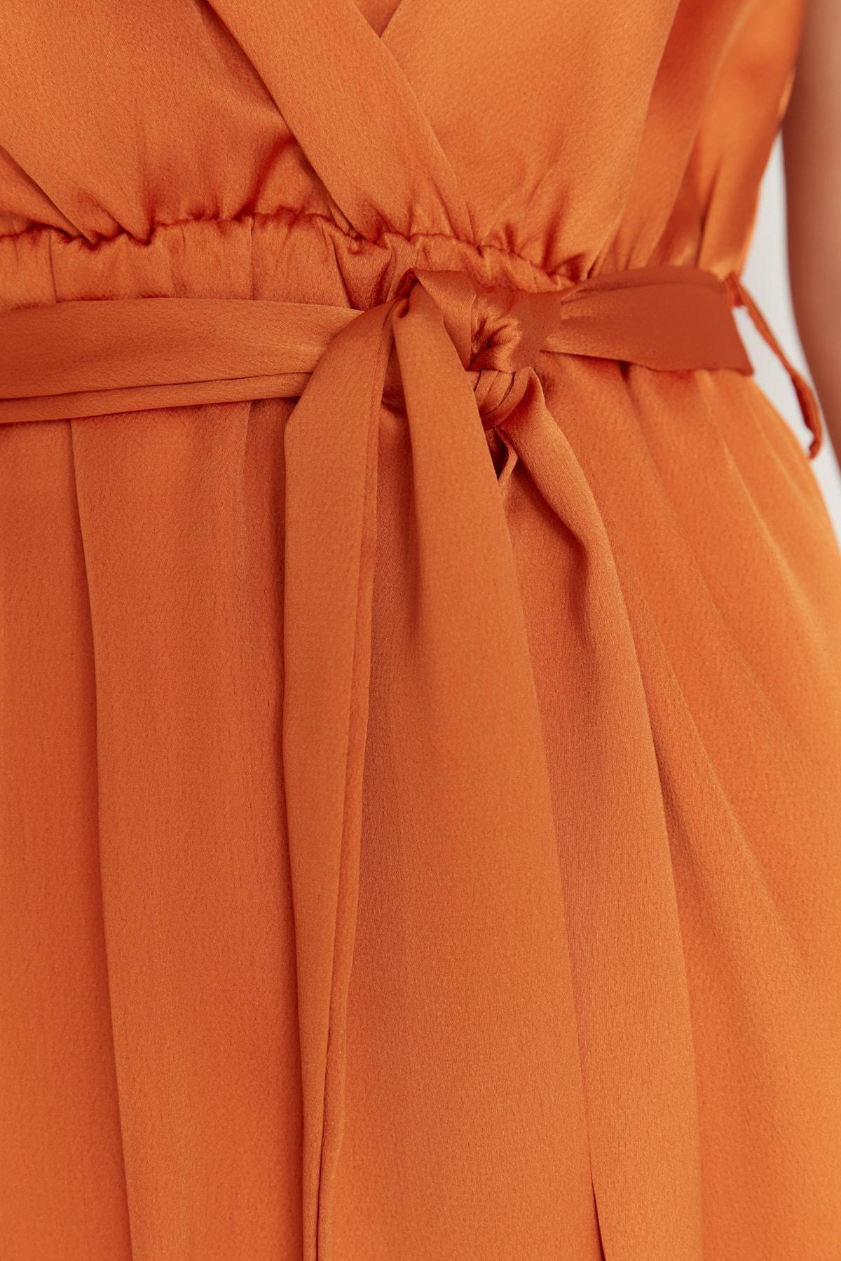 Orange A-Line Dress, , large image number 7