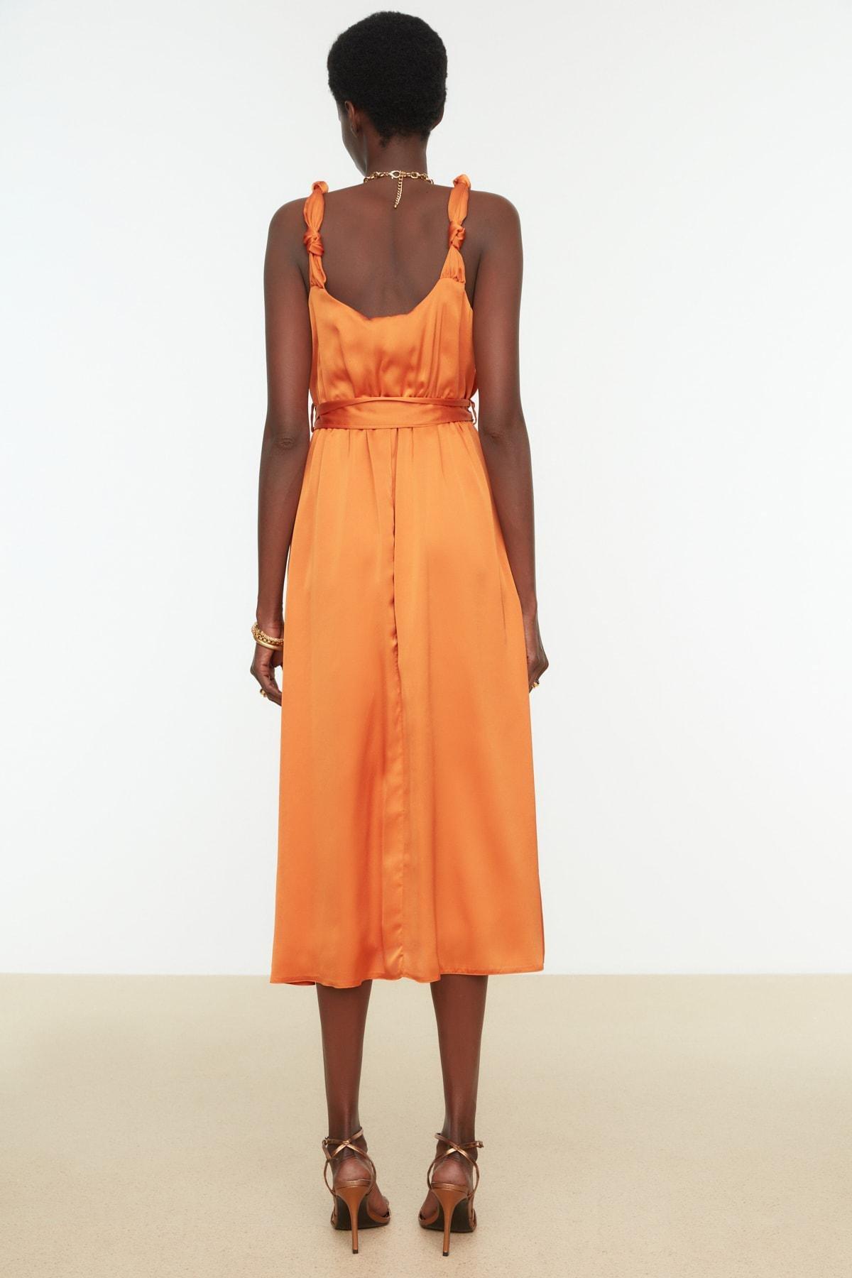 Orange A-Line Dress, , large image number 10